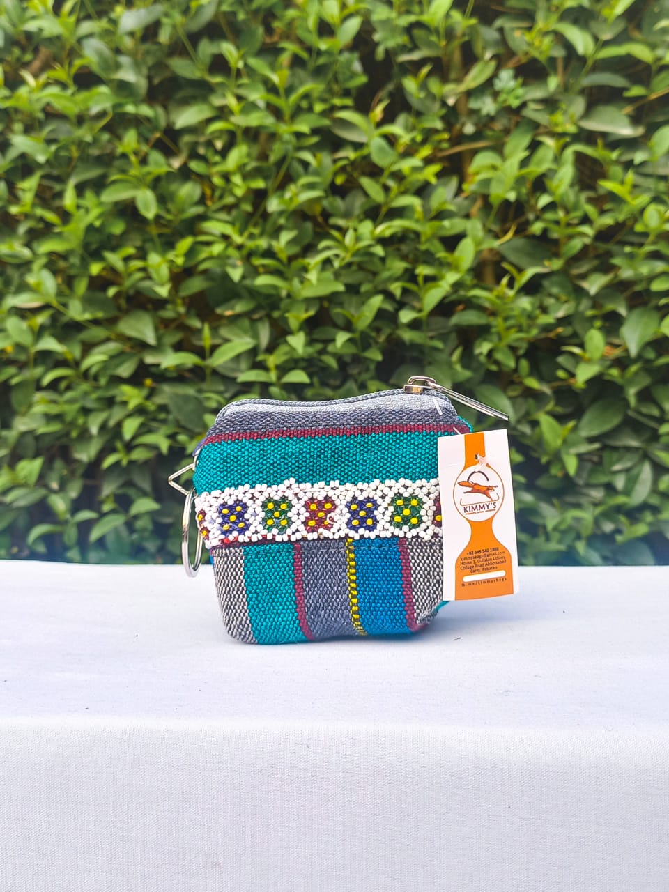 (19) Key Pouch Blue-Multicolour