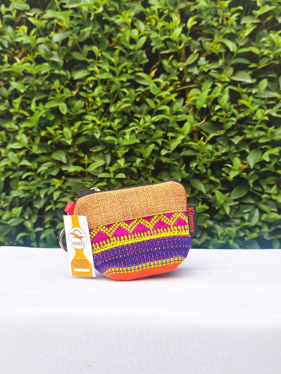 (02) Key Pouch Red-Multicolour