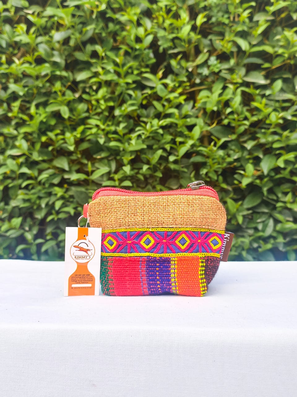 (03) Key Pouch Red-Multicolour