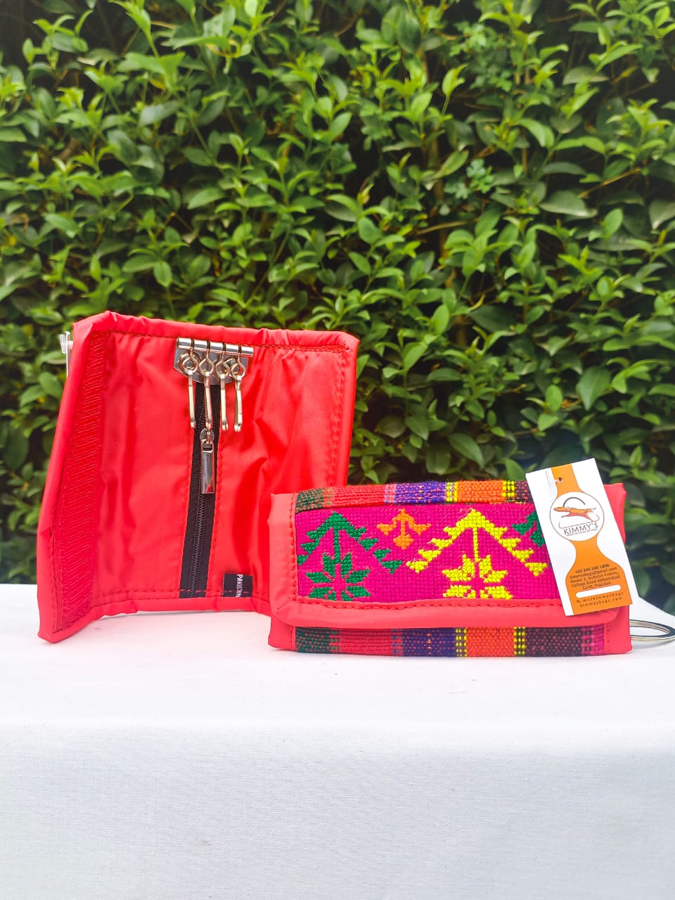 (35) Key Holder Red-Multicolour