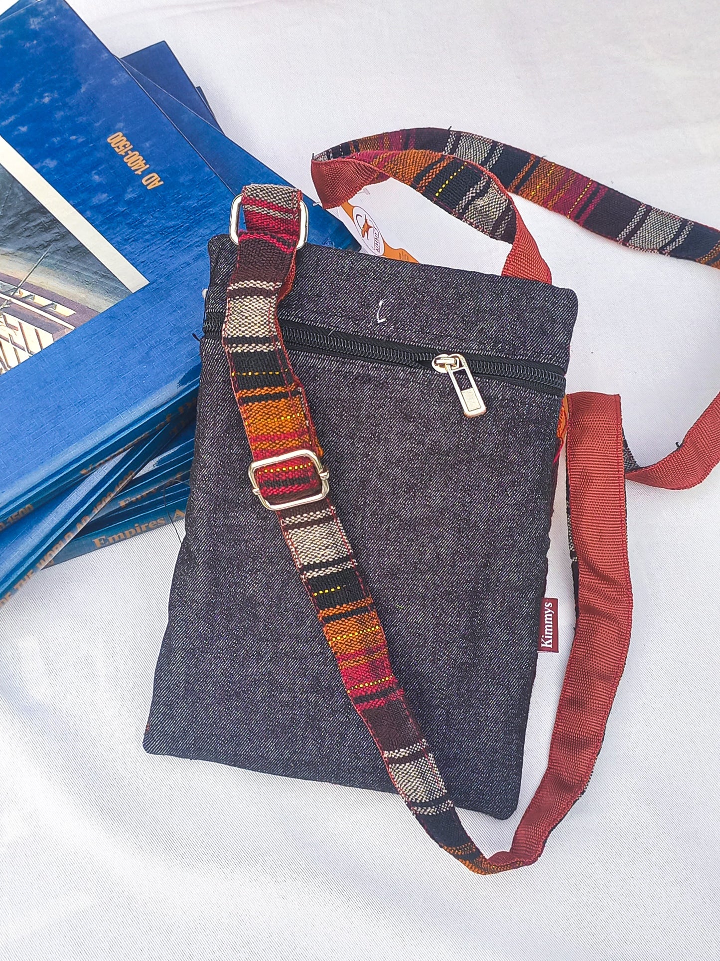 (377) Cross Bag Brown-Multicolour