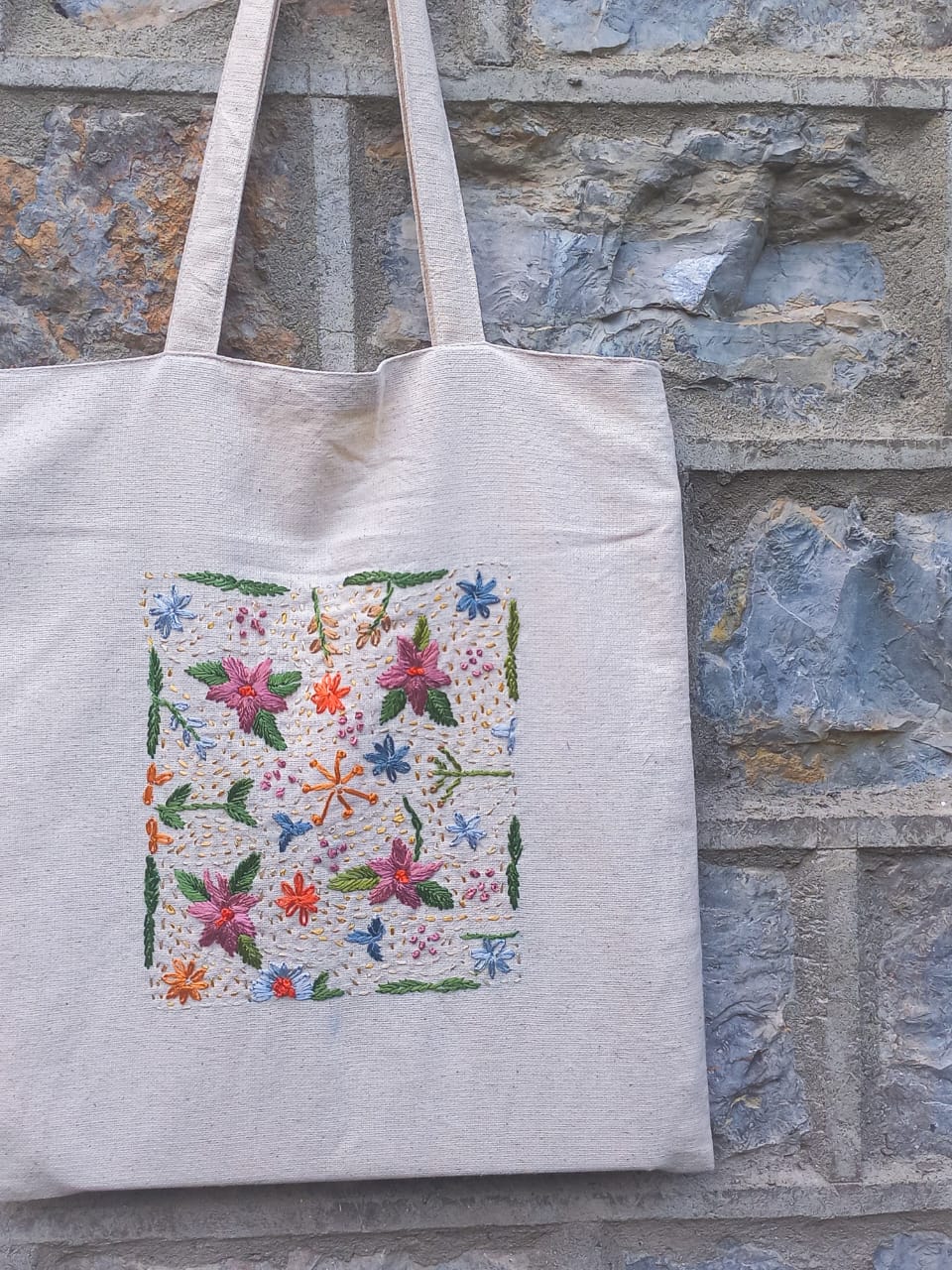 (525) Tote Bag White Canvas