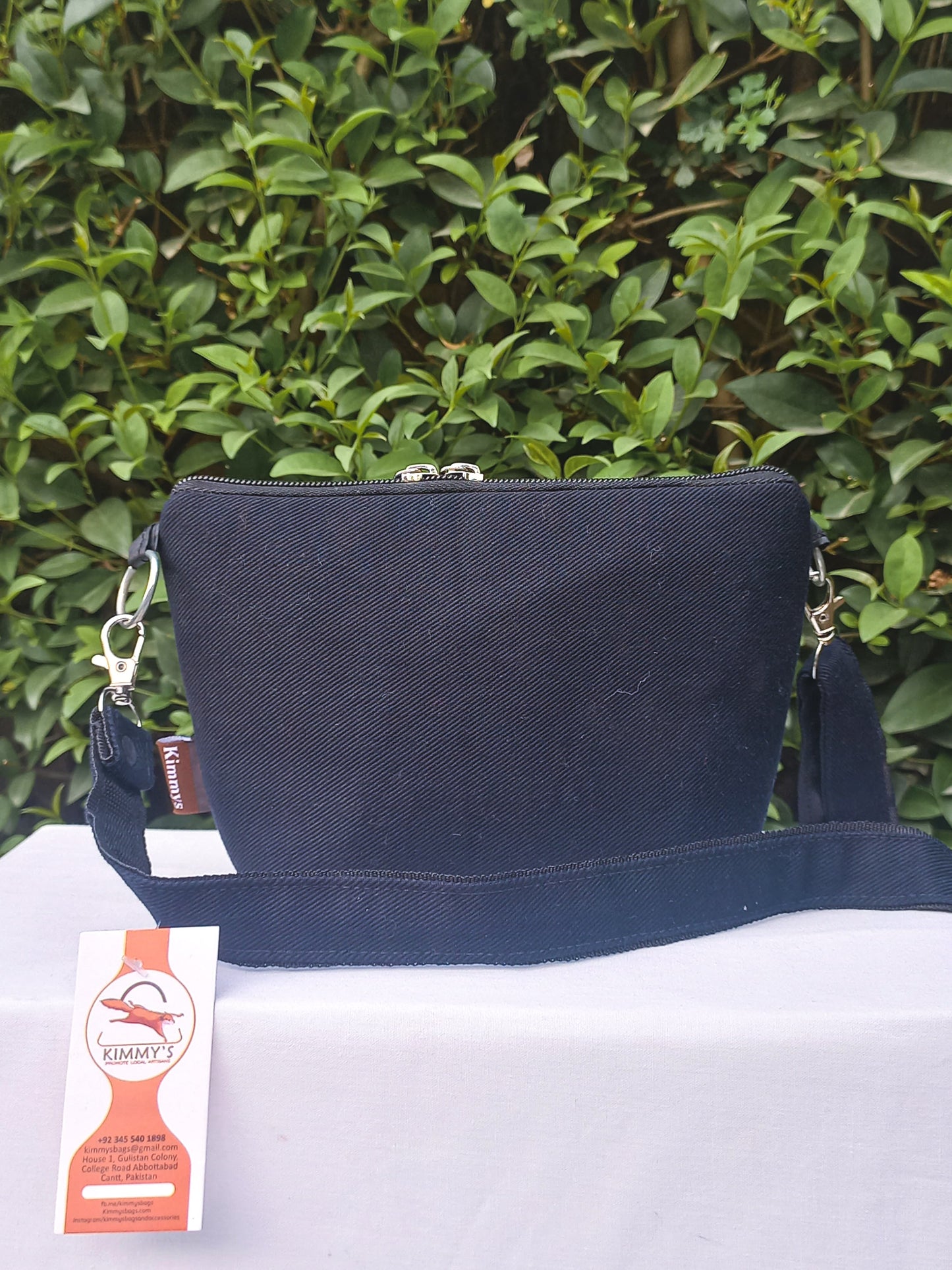 (260) Side Strap Bag Beige Burlap
