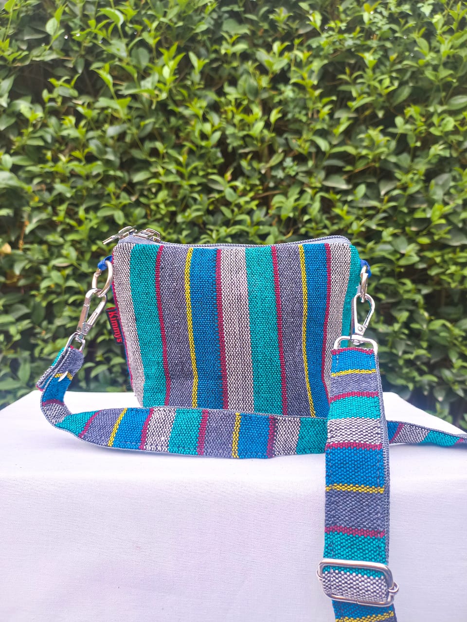 (212) Small Side Strap Bag Blue-Multicolour