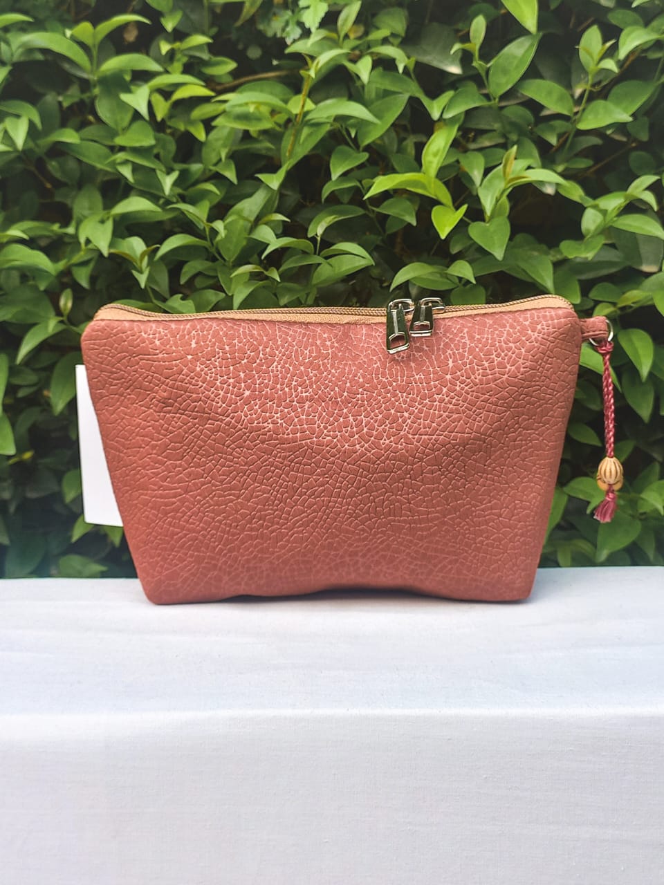 (277) Pouch Brown Faux Leather