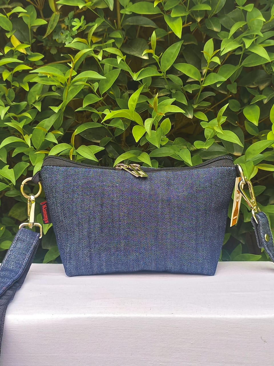 (262) Side Strap Bag Denim-Burlap
