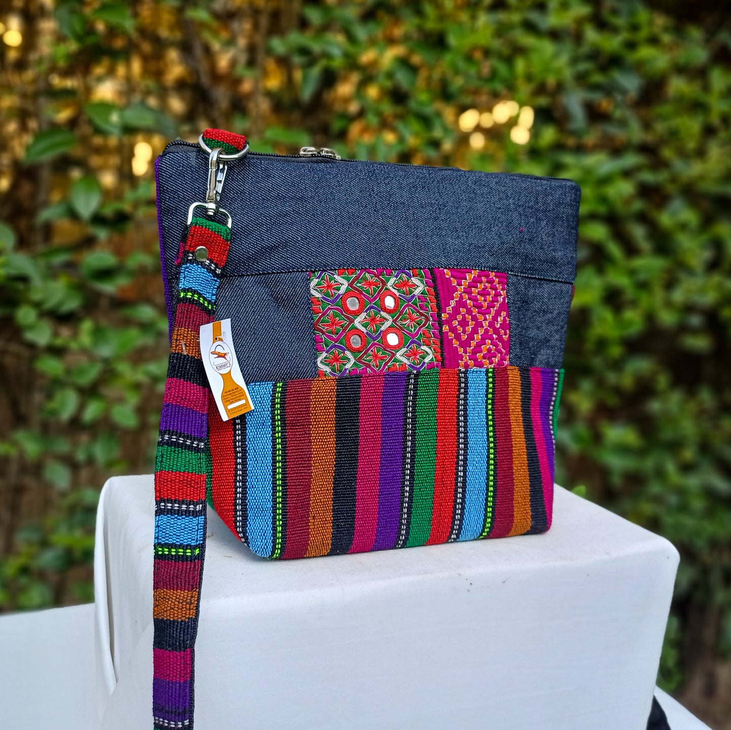 Long Strap Bag Purple-Multicolour