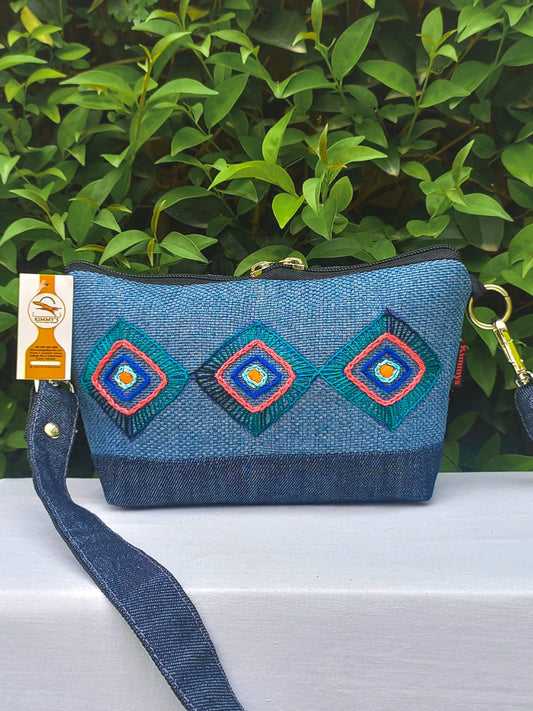 (262) Side Strap Bag Denim-Burlap