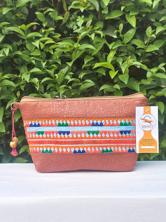 (277) Pouch Brown Faux Leather