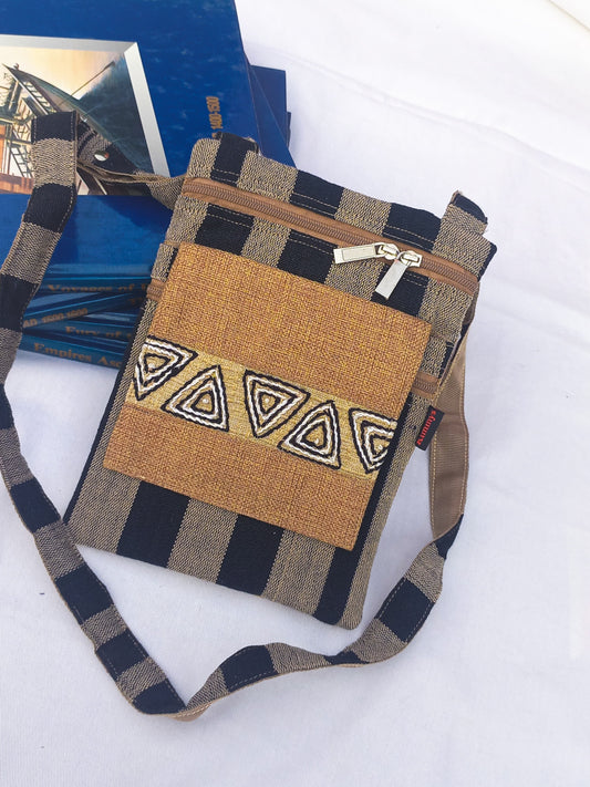 (375) Cross Bag Black And Grey