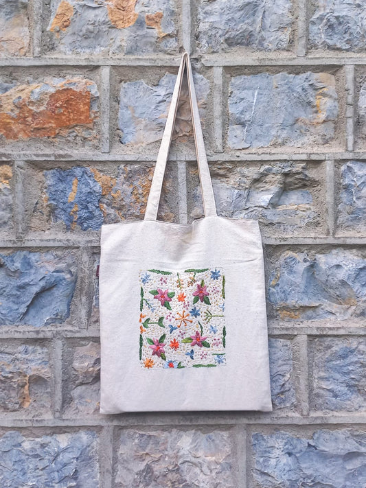 (525) Tote Bag White Canvas