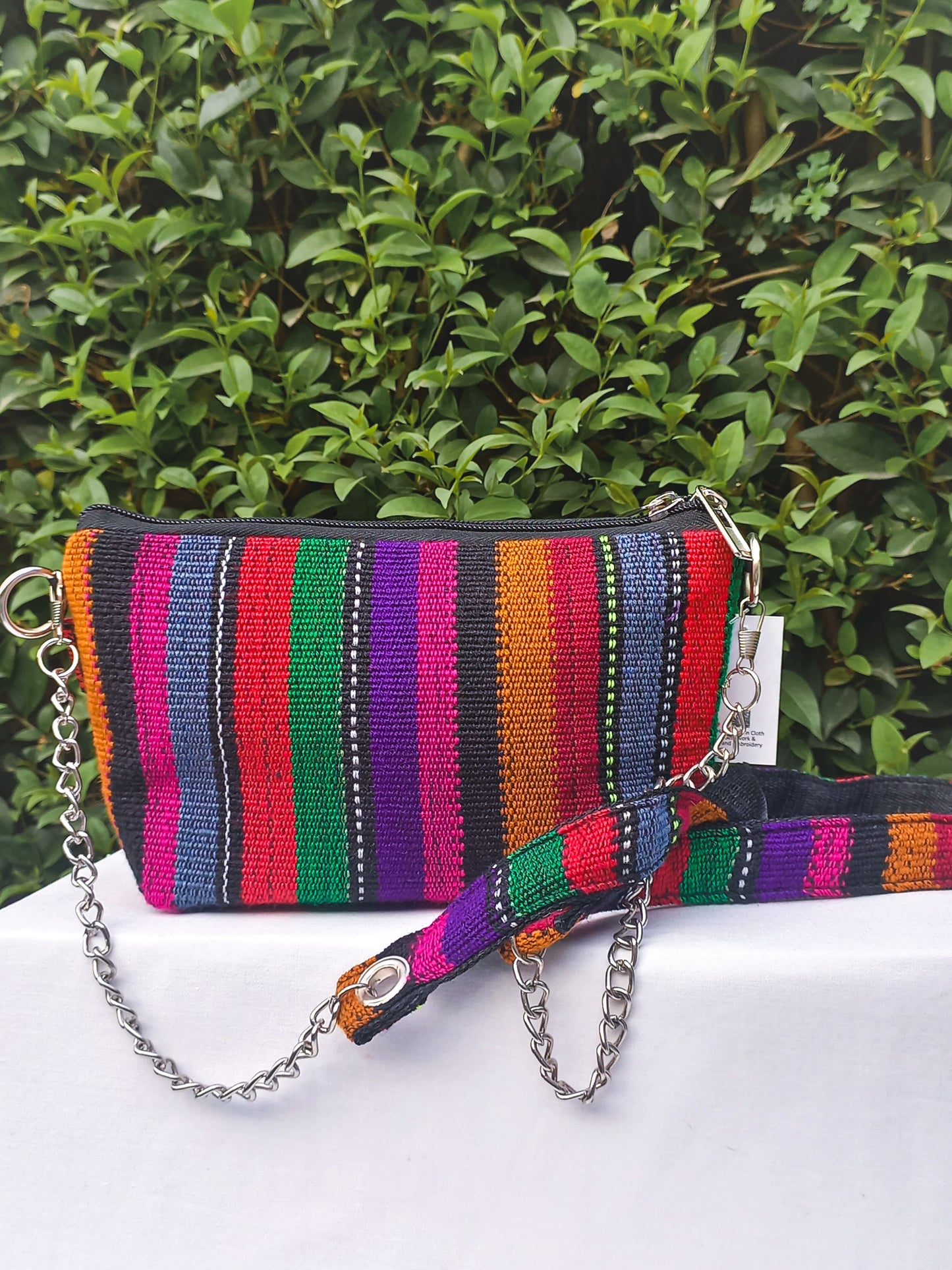 (257) Side Strap Bag Purple-Multicolour