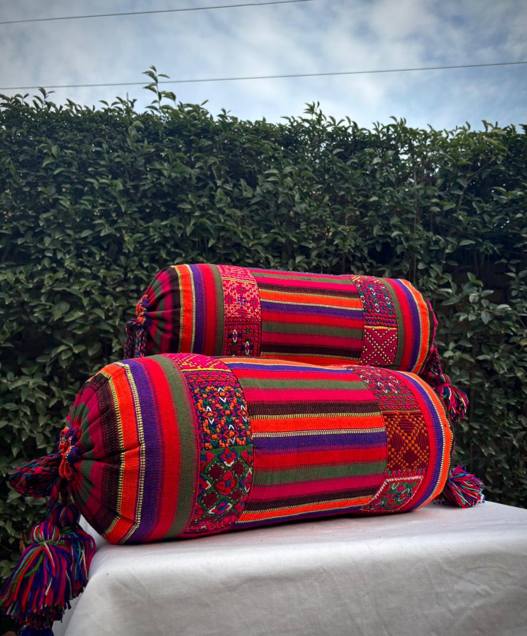 1471 Bolsters Red-Multicolour (pair with filling)