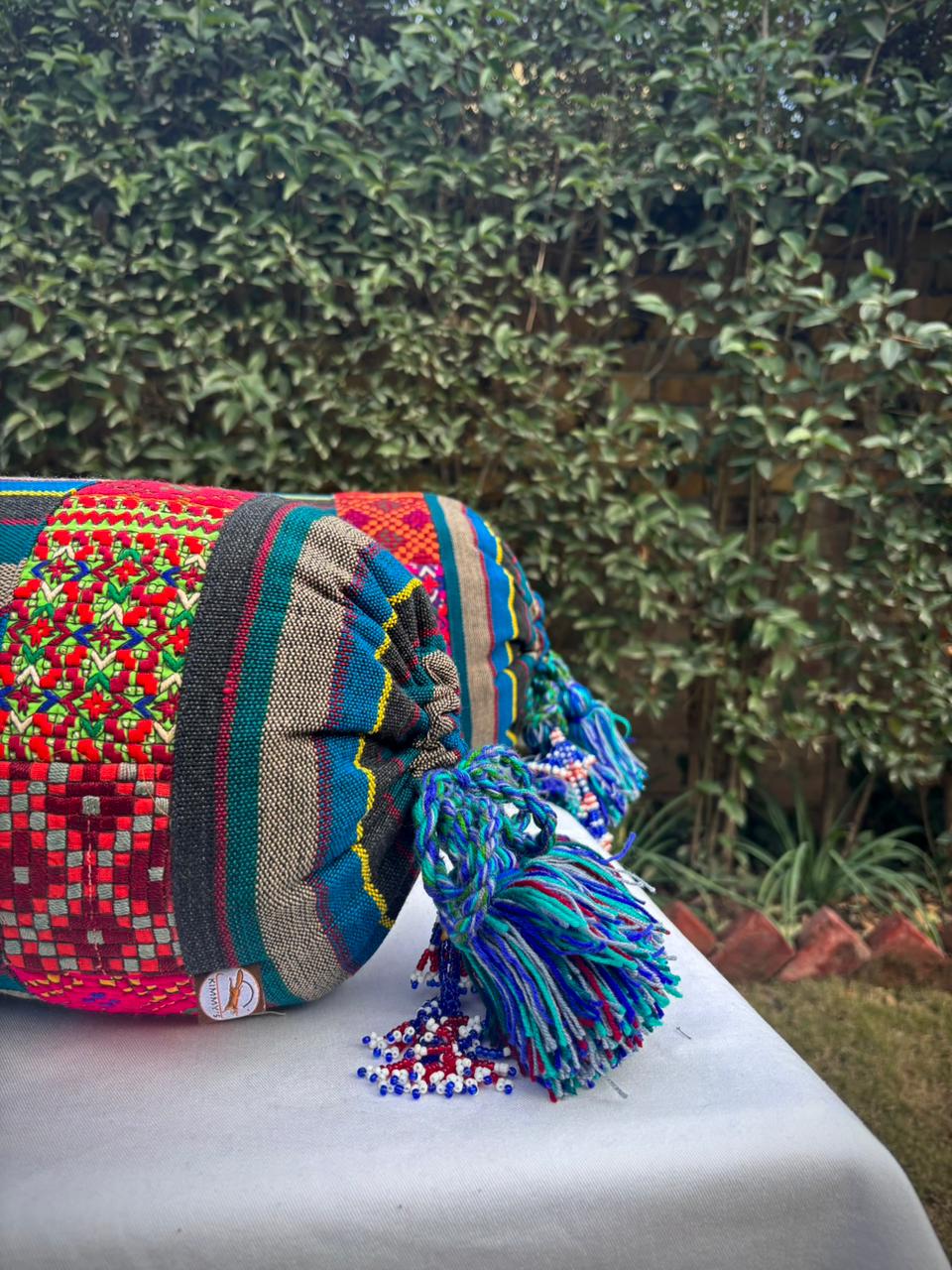 1473 Bolsters Blue-Multicolour (pair with filling)